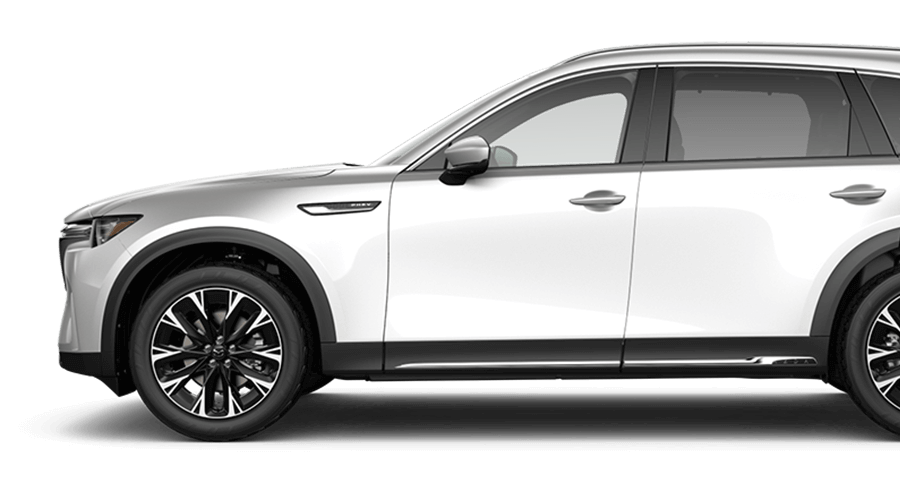 Driver side profile of CX-90 PHEV. 